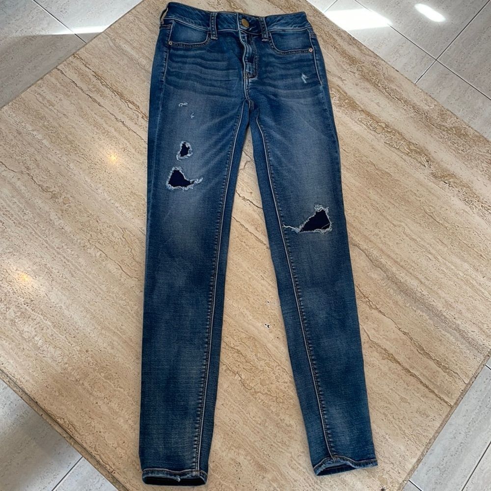 American Eagle hi-rise jegging super stretch size 0